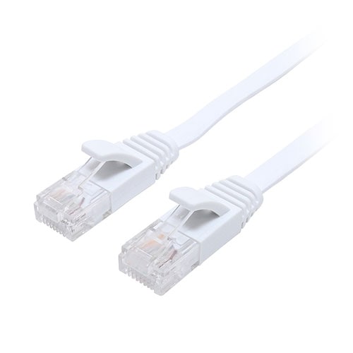 CAT.6A LANケーブル フラット ホワイト 30m