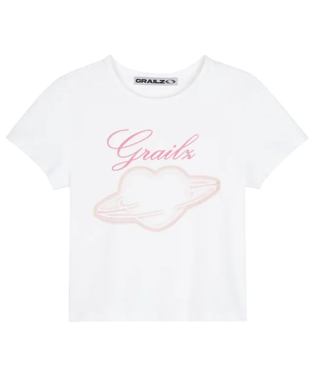 ORBIT CROP T-SHIRTS(WHITE)