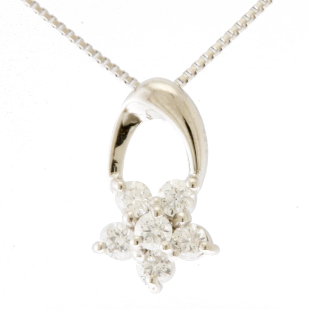 ネックレス Pt850プラチナ ダイヤモンド 中古 美品