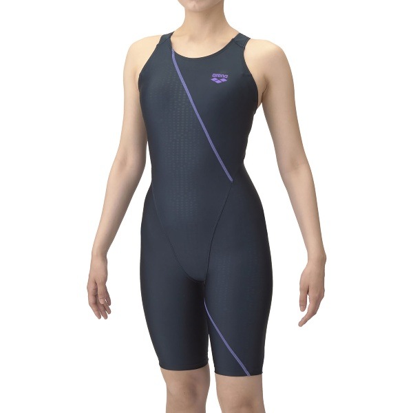 ARENA アリーナ フィットネスワンピーススパッツ オープンバック ハーフレッグ ぴったりパッド 水泳 水着レディース AS5SWF02L-NVPP