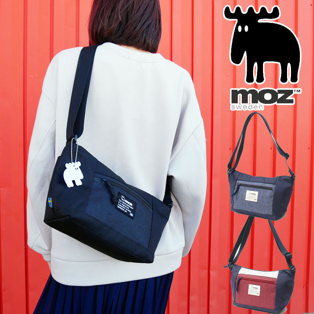 モズ ショルダーバッグ レディース キッズ ZZEI-11 バナナ バッグ ミニバッグ 肩掛け 斜め掛け BAG バック かばん ヘラジカ スウェーデン ロゴ MOZ