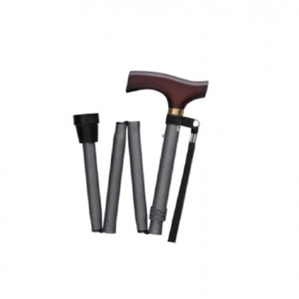 フジホーム ステッキ 杖 ベーシック 折畳M チェックシルバーWB3724