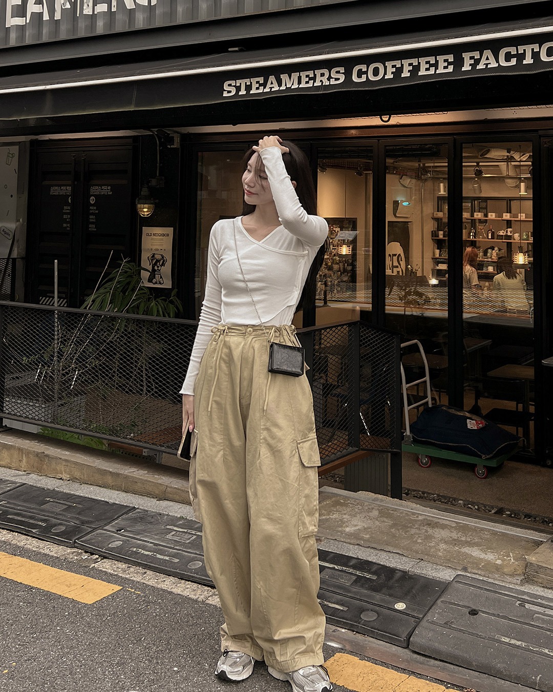 2Wayカーゴパンツ韓国ファッション レディース