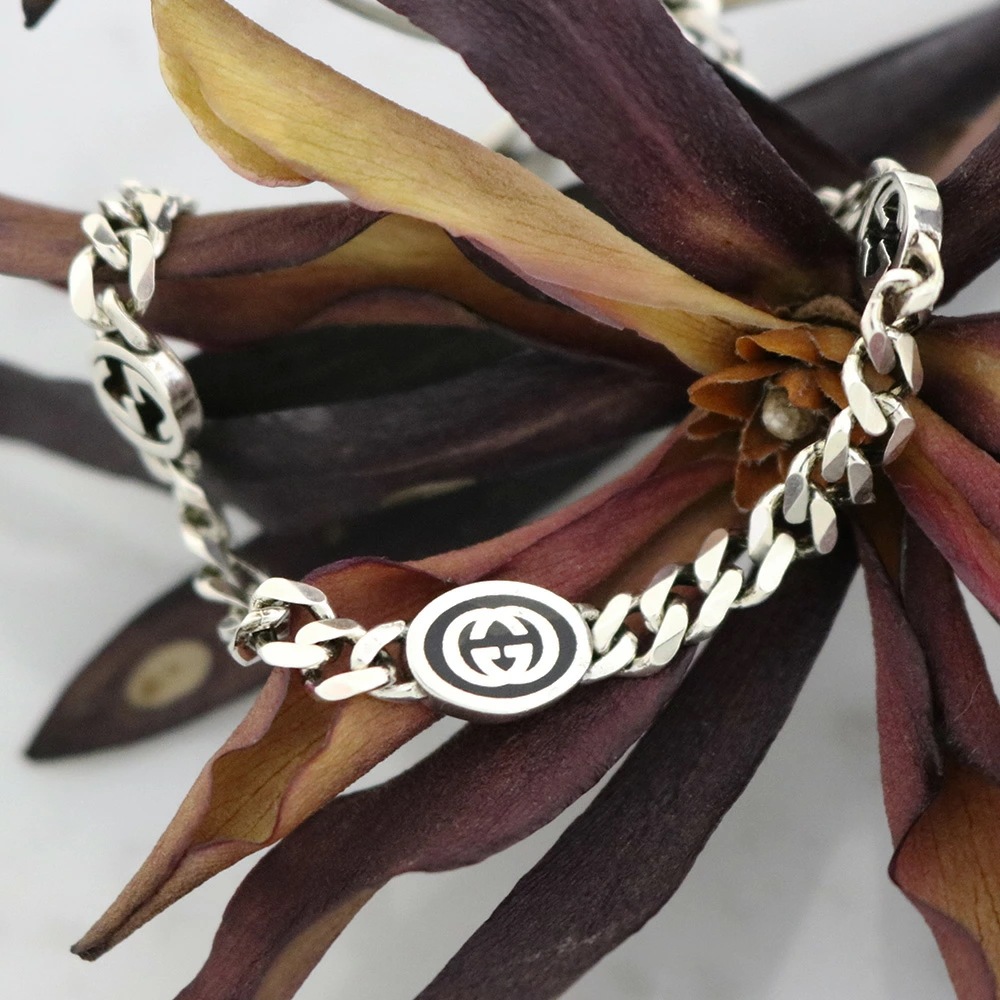 ブレスレット メンズ レディース シンプル シルバー インターロッキングG 678660 J