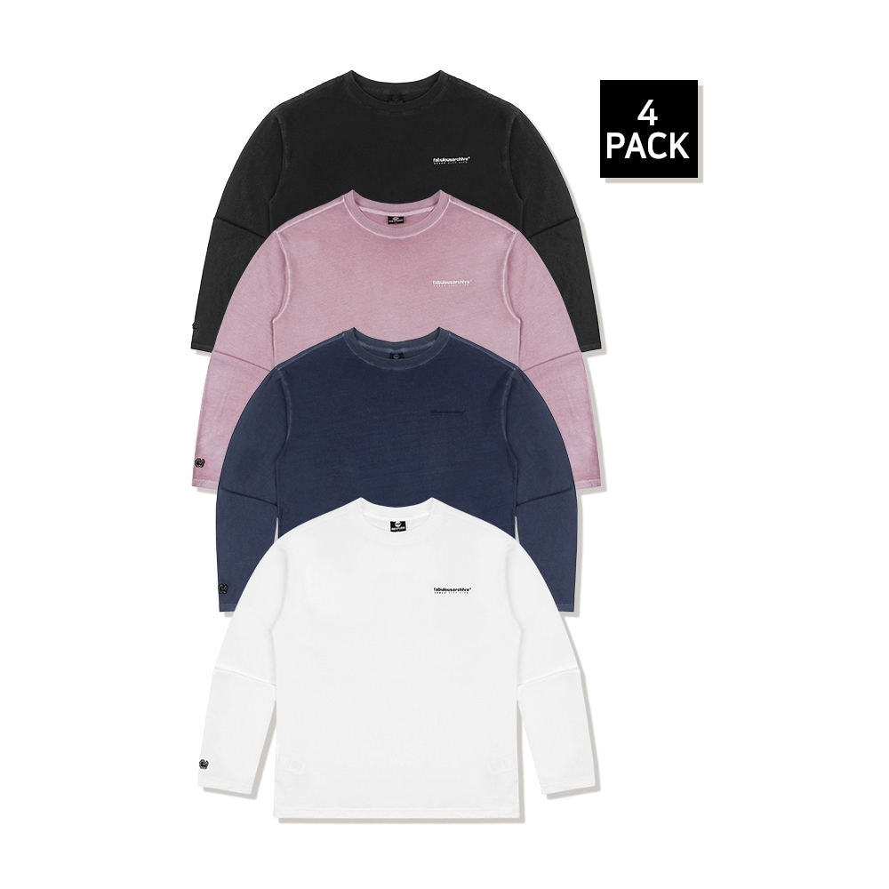 ファビュラスアーカイブ [4パック/サマーファブリック] オーバーフィットピグメントシングルロングスリーブTシャツ (FCB1TS244M) 7,240円