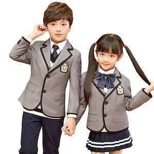 4点セット 子供制服 卒業式 スーツ 入学式 女の子 男の子 キッズ フォーマル カジュアル 小学生 中学生 七五三 ベスト追加可 大きいサイズ 受験 小学校 通園 通学 卒園式 発表会 子供服 卒業