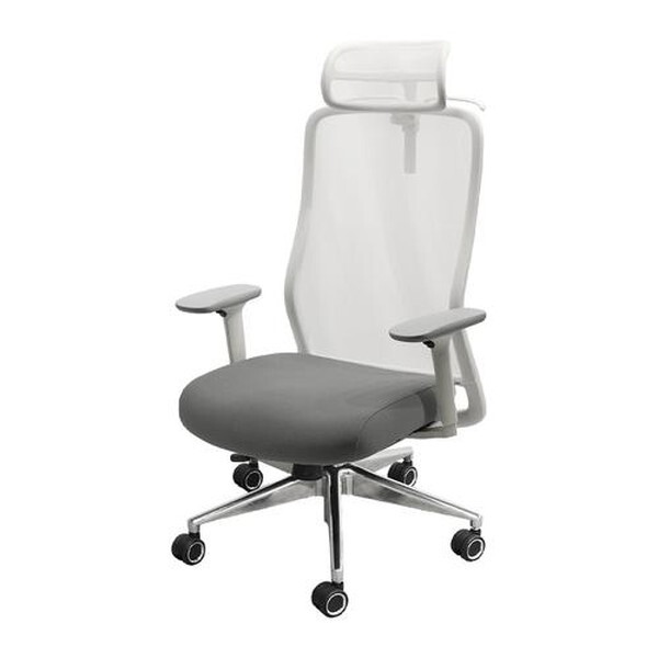 Netforce STA-1AHR-W-WHDGY スレイトグレー シースルーチェア アルミ脚 肘・ヘッドレスト付き メーカー直送