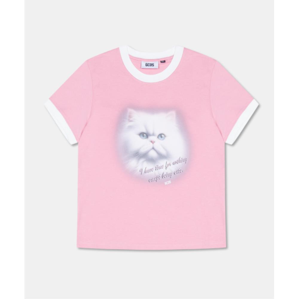 GCDS CAT BOXY TSHIRT DKTAA21085PI