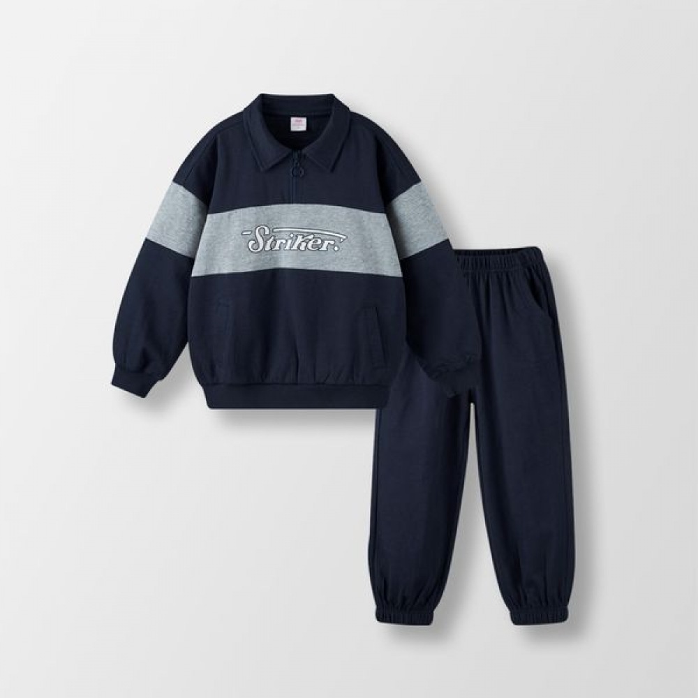 (Walton Kids) ストライカーブロックハーフジップアップトップ&ボトム