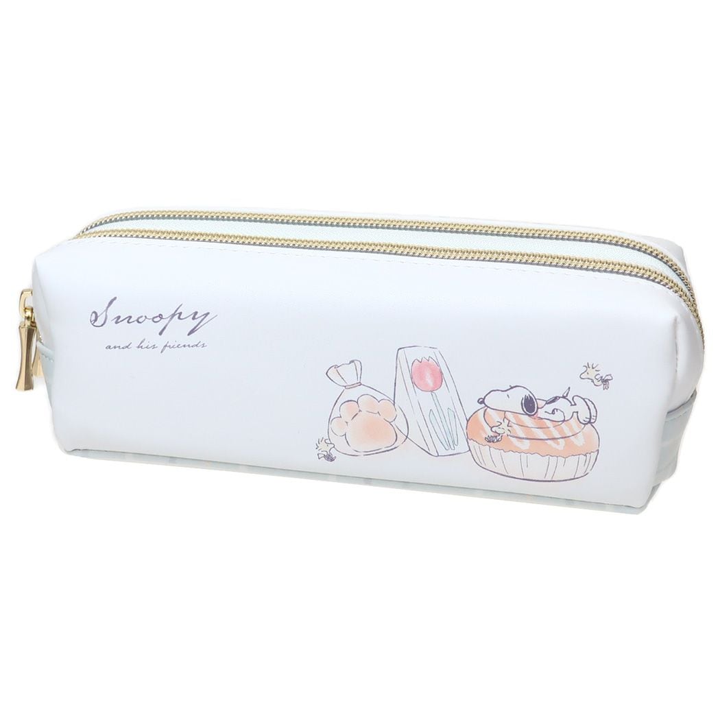 Qoo10] スヌーピー ペンポーチ ツインファスナー : 文具