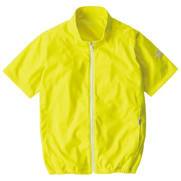 村上被服 HOOH 半袖ニットブルゾン V771 ライムイエロー サイズ：3L 服単品 [バッテリー/ファン/ケーブル別売]