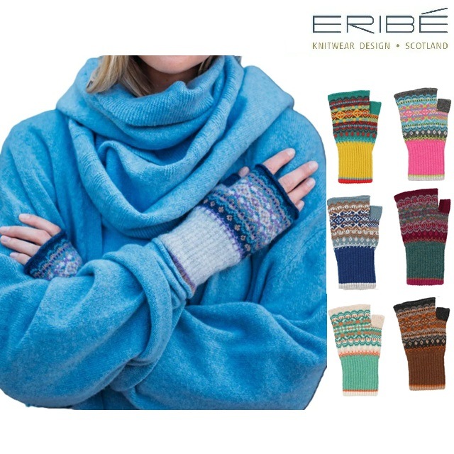 ERIBE エリベ レディース 手袋 ミトン グローブ ノルディック メリノウール フェアアイルヨークパターン M4206 プレゼント 妻 彼女 ギフト