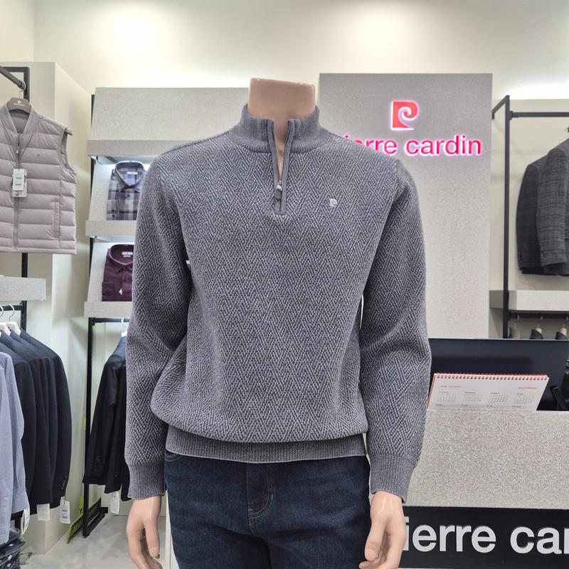 ジオメトリックシェニールジップアップタートルニット PQKR4316-95