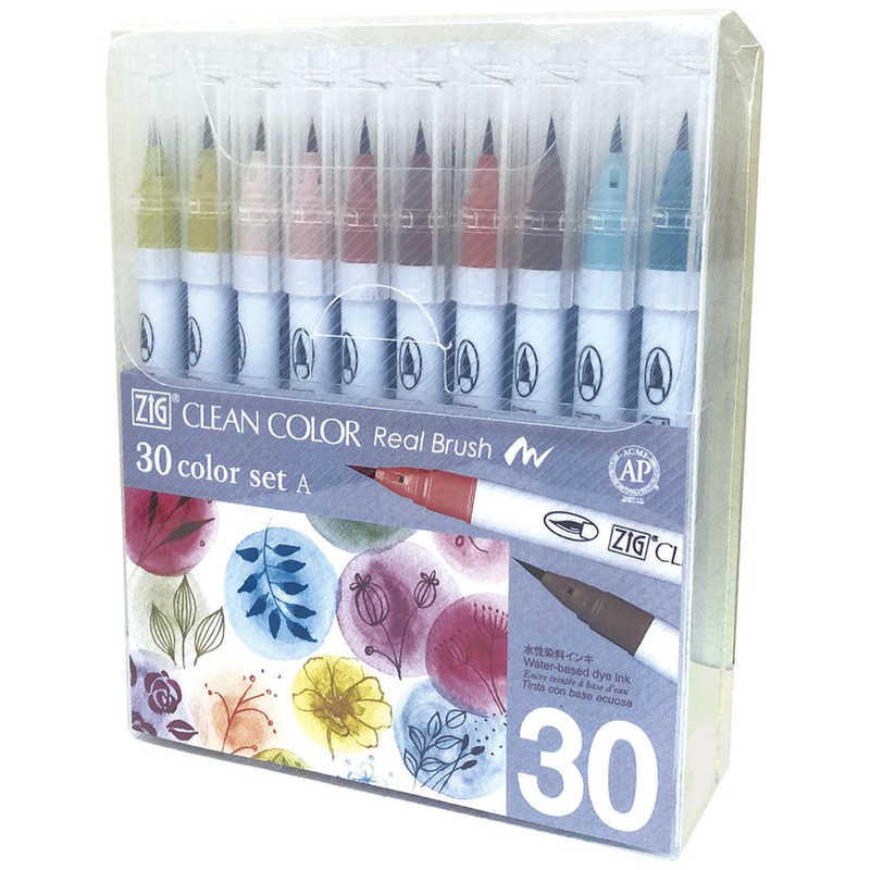呉竹　ZIGクリーンカラーリアルブラッシュ 30色セットA　RB6000AT30VA 5,060円