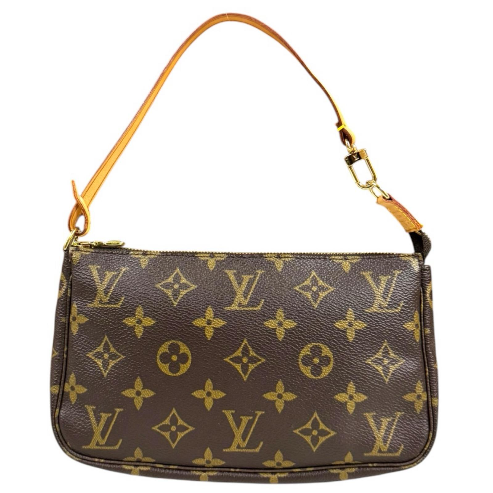ルイヴィトン ポシェットアクセソワール モノグラム ハンドバッグ モノグラムキャンバス M51980 ブラウン LOUIS VUITTON 中古