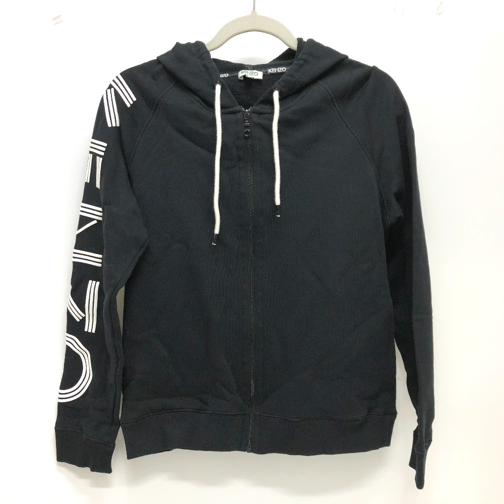 KENZO ケンゾー パーカー ロゴプリント Kenzo Sports Logo Sweat Blouson ジップアップ コットン ブラック