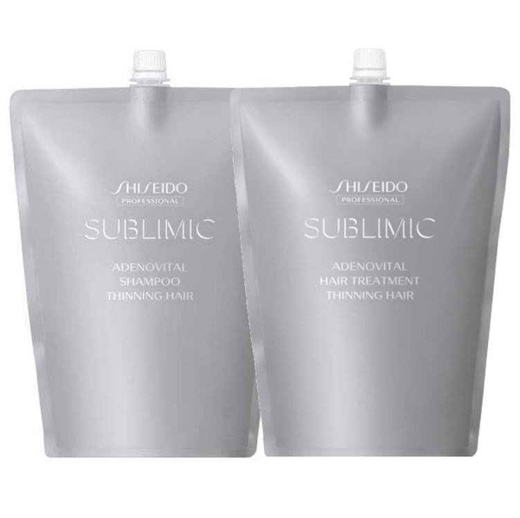 【 正規品 】 サブリミック アデノバイタル シャンプー ＆ ヘア トリートメント SET 1800ml リフィル （詰替用） 【ボリュームやハリやコシのない髪用】