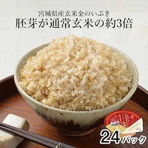 パックご飯 金のいぶき 玄米 パック 24個セット 120g 米 お米 こめ おこめ 安い レトルト食品 レトルト ご飯パック ごはん レンジ 無添加 国産 ギフト 内祝い お中元 お歳暮 おくさま印