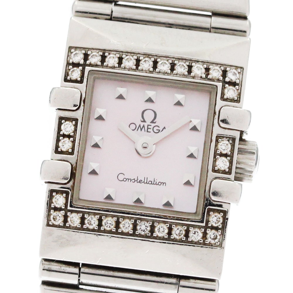 オメガ OMEGA 1537.73 コンステレーション カレ クアドラ ダイヤベゼル クォーツ レディース _870116【中古】