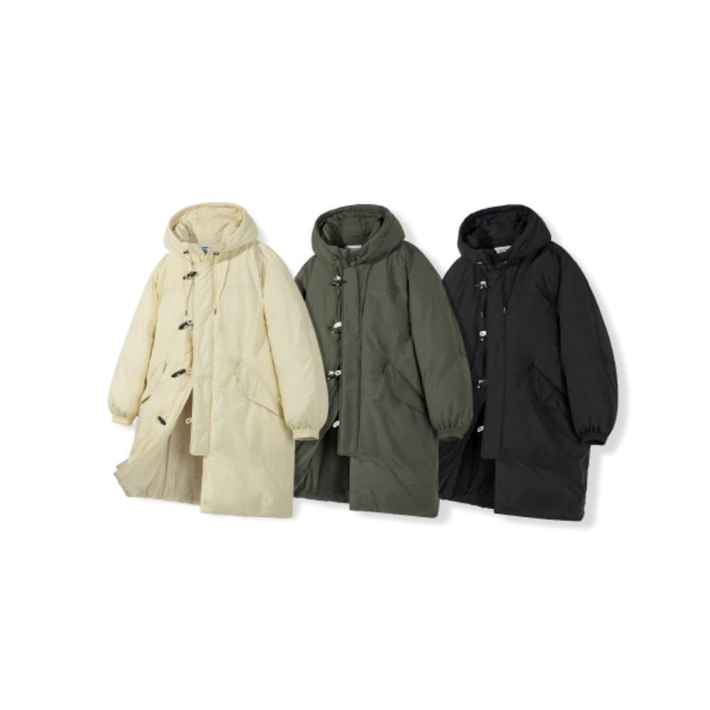 ダウンジャケット・コート codegraphy Long duffel padded khaki Qoo10 CODE GRAPHY Long duffel padd 無地