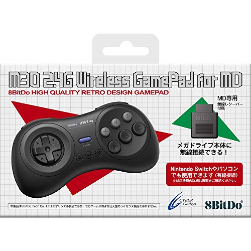 人気満点 2 4g M30 8bitdo Wireless Switch メガドライブ Switch 有線 用コントローラー ブラック Md