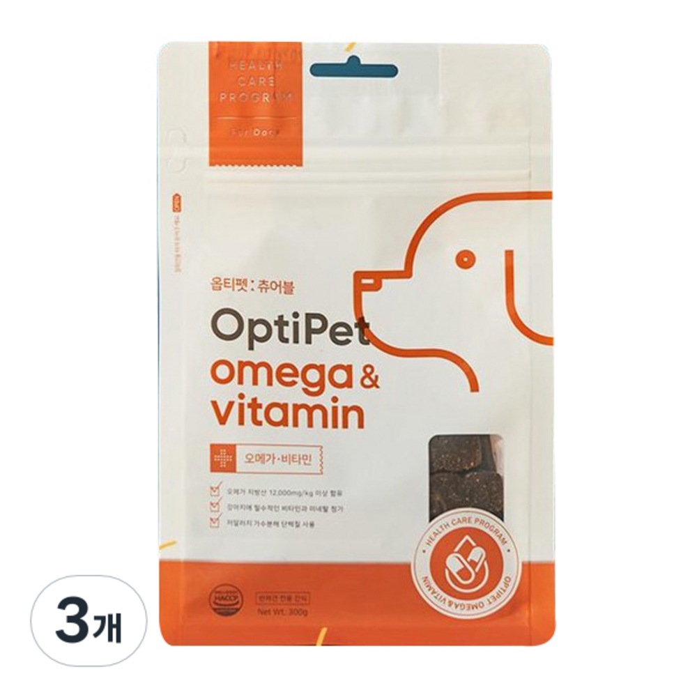 オプティペット子犬栄養剤オメガ＆ビタミン300gオメガビタミン3個