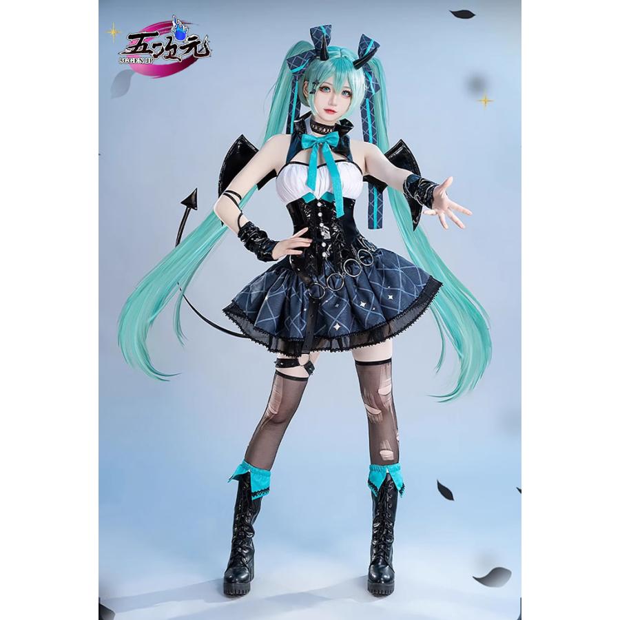 即納あり 初獣猫　初音ミク×ラスカル コラボ2023　コスプレ衣装　コスチューム　ins大人気 ウィッグ　靴　小道具　髙!品!質