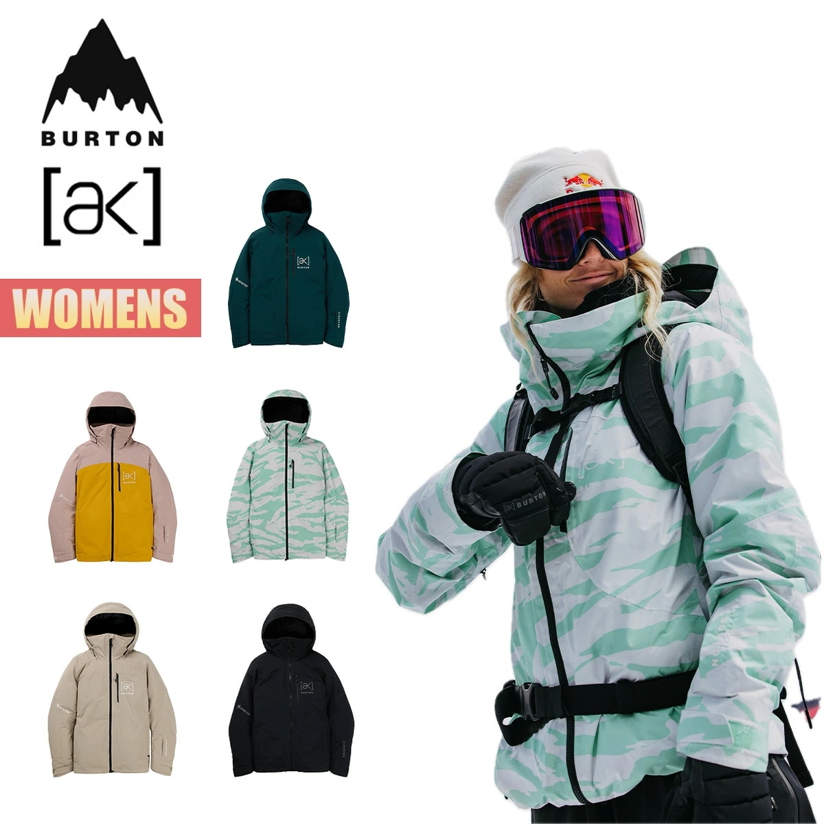 スノーボードウェア レディース ジャケット 24-25 Burton [ak] ゴアテックス 2レイヤー エンバーク W25JP-100101