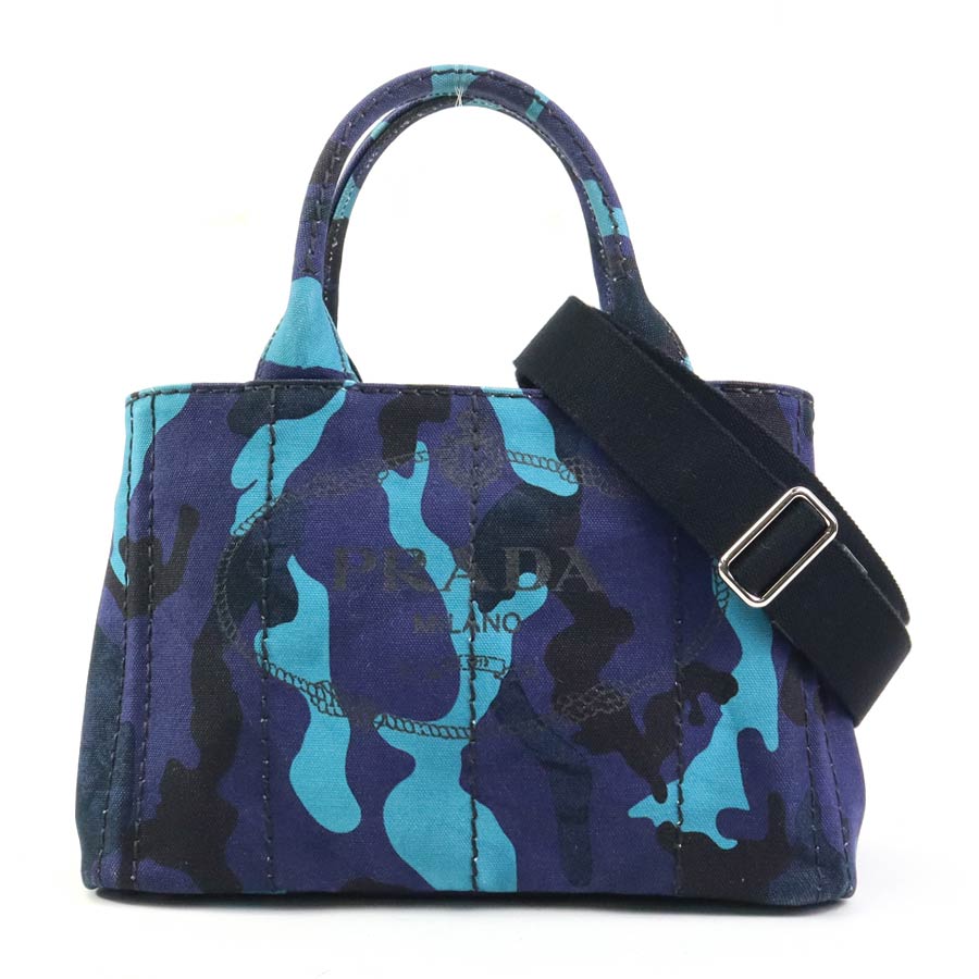 プラダ PRADA ハンドバッグ ショルダーバッグ カナパ キャンバス ネイビー/ブルー/ブラック レディース e60360a 29,120円