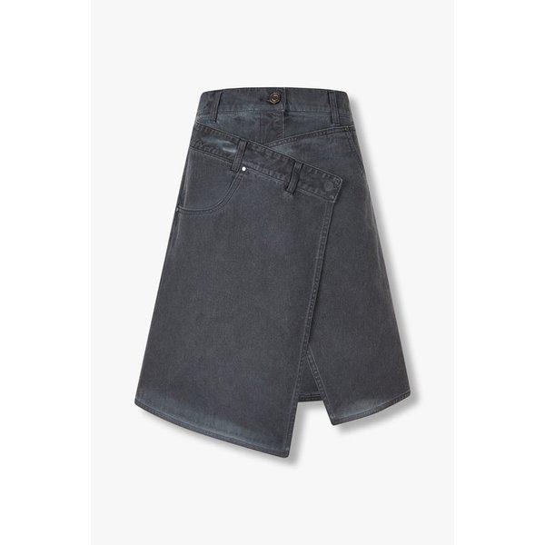 ラップデニムスカート 9104462927084