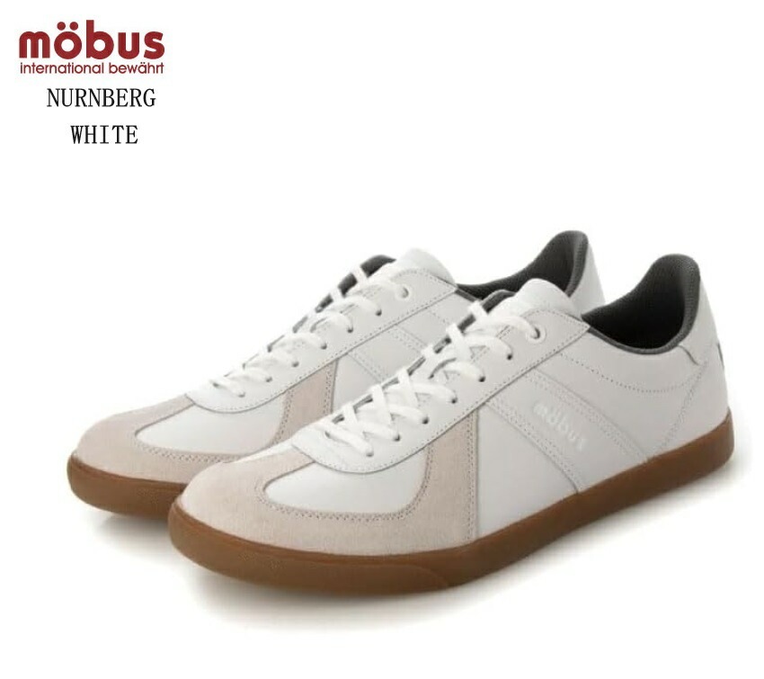 MOBUS(モーブス)NURNBERG M2214T メンズ レザーカジュアルコートスニーカー ドイツのスポーツブランドモーブスらしいレトロなジャーマントレーナータイプ 通学にも最適