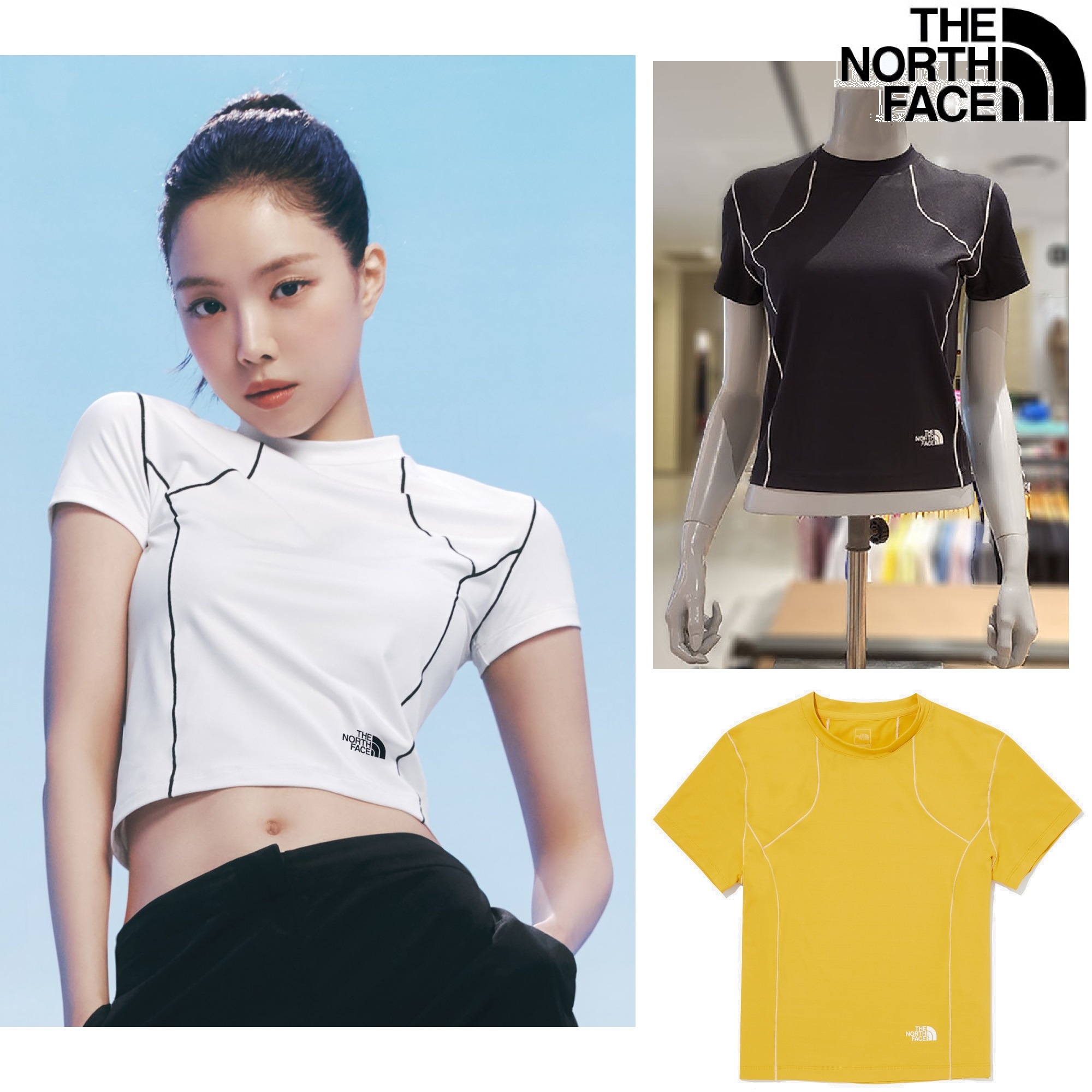 WomenS ICE GEAR LINE S/S R/TEE 3色 スポーツウェア Tシャツ 新商品 韓国ファッション 韓国人気 女性服 夏ファッション