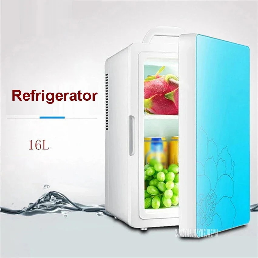 コンパクト 16Lカー冷蔵庫 220v 新品ミニ冷蔵庫 冷蔵寮ファミリーカーホームデュアルユースヒーター多機能 12v 小型
