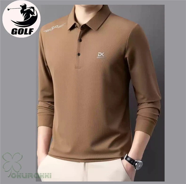 ゴルフ 長袖ポロシャツ ゴルフウェア シャツ メンズ ポロシャツ 春夏 新作モデル2503gflsn17