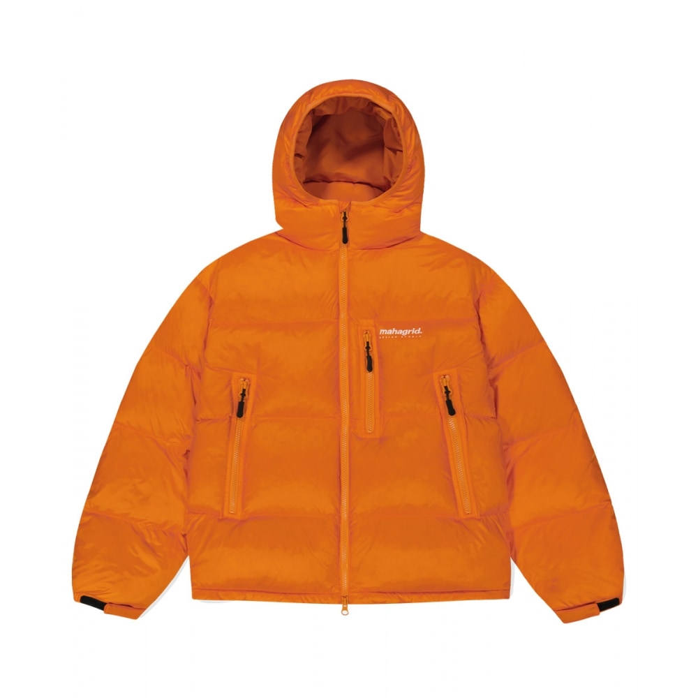 マハグリッドフード付きダウンパファーオレンジ (MG2DWMB902A)