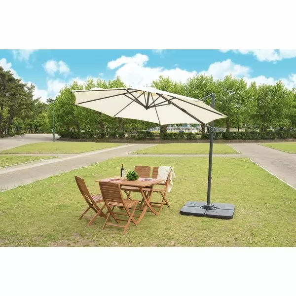 東谷 ガーデンパラソル 組立式 UVカット W294D360H252 グリーン/アイボリー アルミ(粉体塗装) ポリプロピレン ポリエステル RKC-629