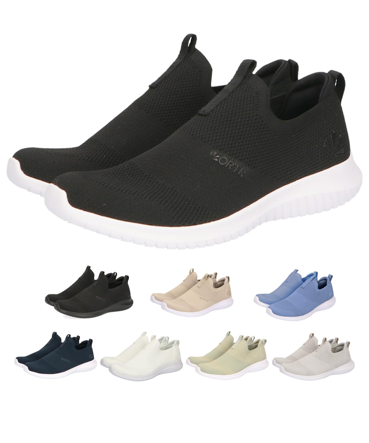 [オリエンタルトラフィック] シューズ スニーカー ランニング ウォーキング 軽量 大きいサイズ 小さいサイズ 歩きやすい 伸縮性 履きやすい 3709 レディース ブラック 24.0 cm