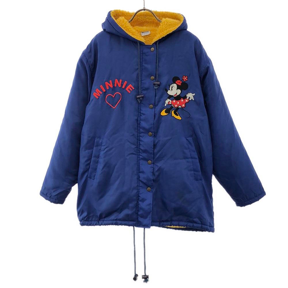 ミッキーマウス ボアジャケット ブルー レディース