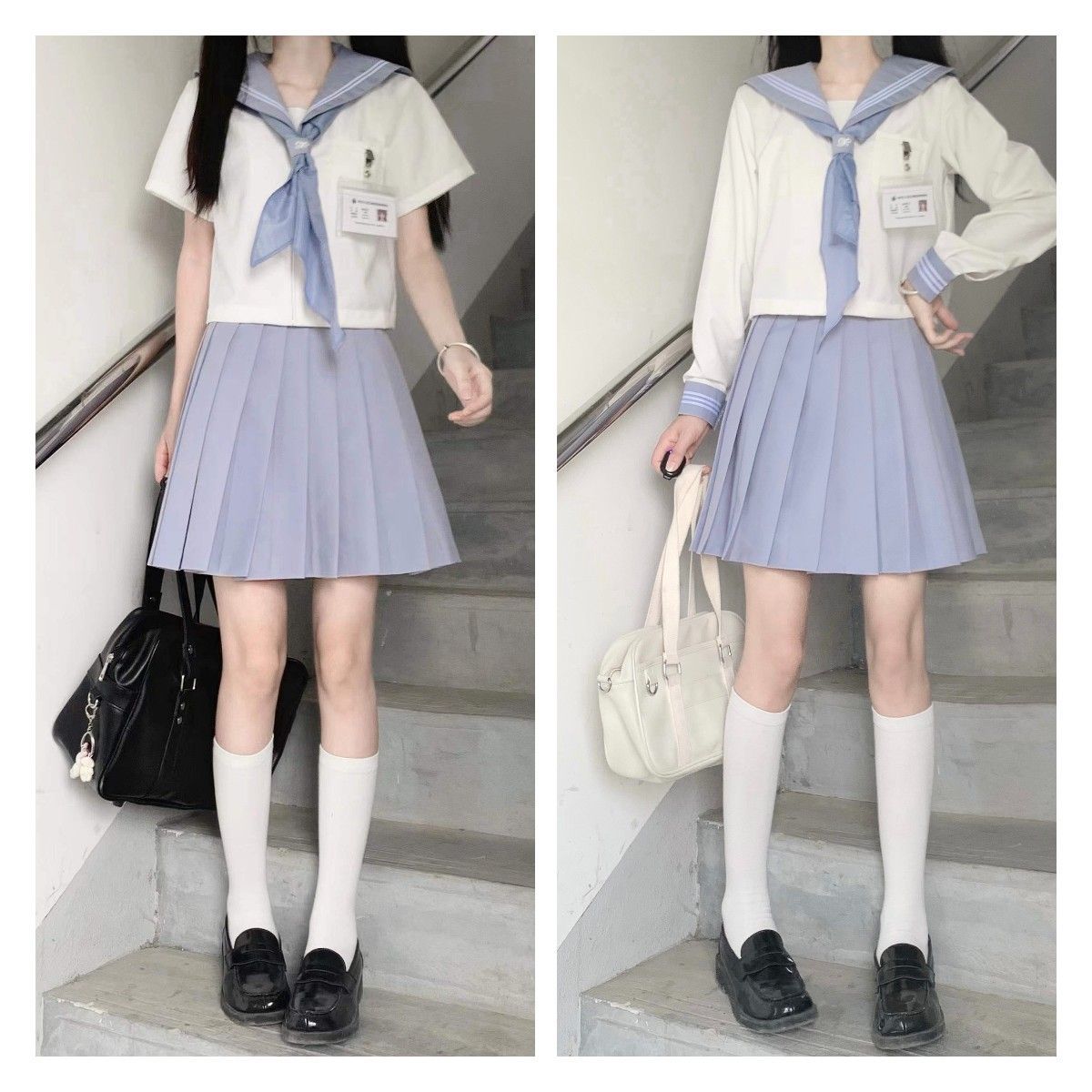 【1つ買うと10つ無料】スーツjkユニフォームカレッジスタイルスーツの白い基本スタイルの学生フルセット