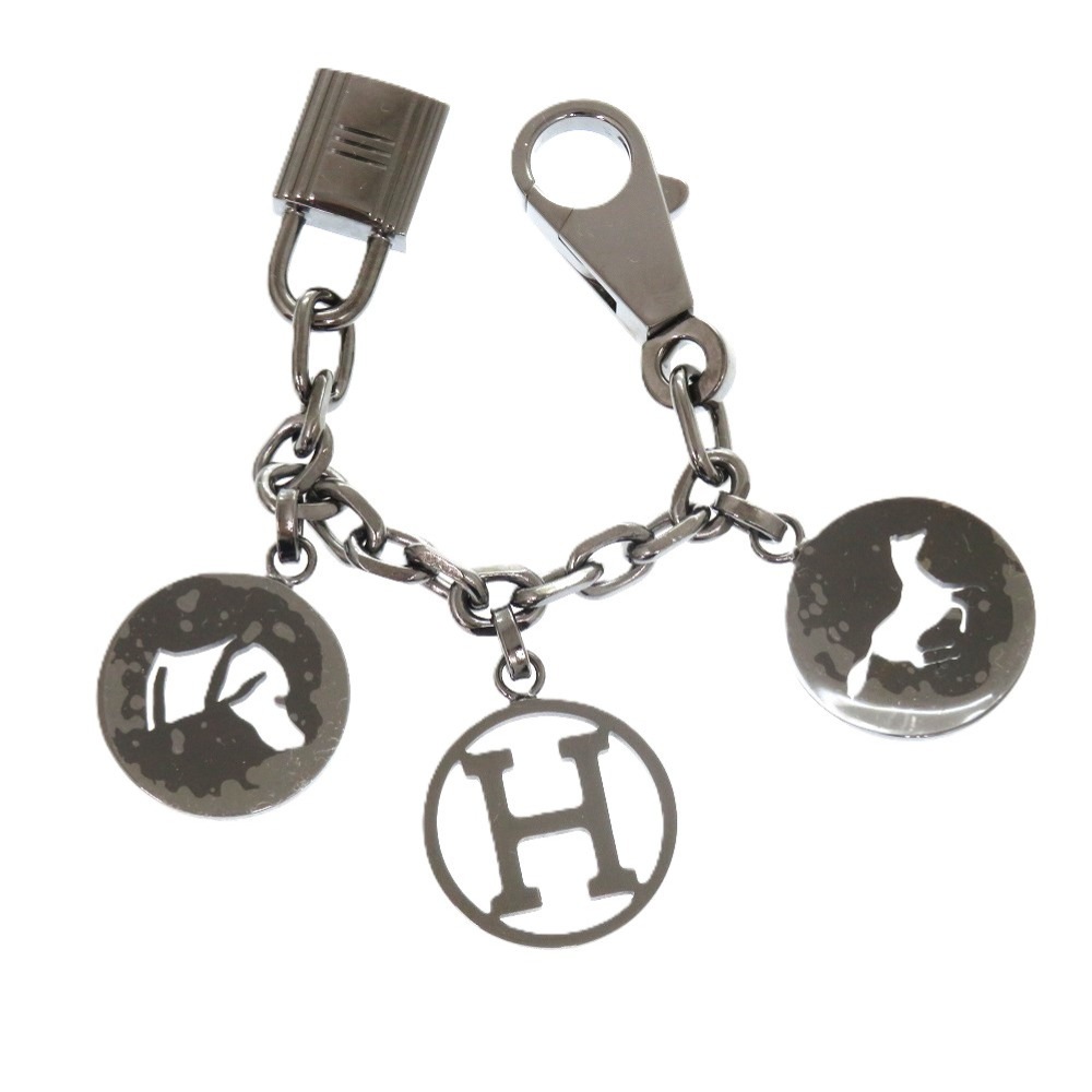 未使用品 ブルロック アミュレット4 カデナ ホース H ドッグ キーホルダー メタル/ルテニウム金具 シルバー 0674【中古】 レディース