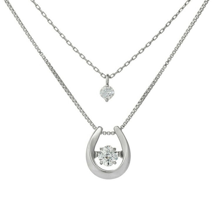 [Crossfor New York] クロスフォーニューヨーク ネックレス Lucky NYP-653 シルバー925 キュービックジルコニア ダンシングストーン ペンダント レディース