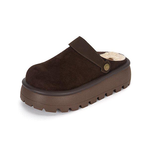 エムミリア ファー ツーウェイ クロッグ ミュール ダークブラウン 516523213IL