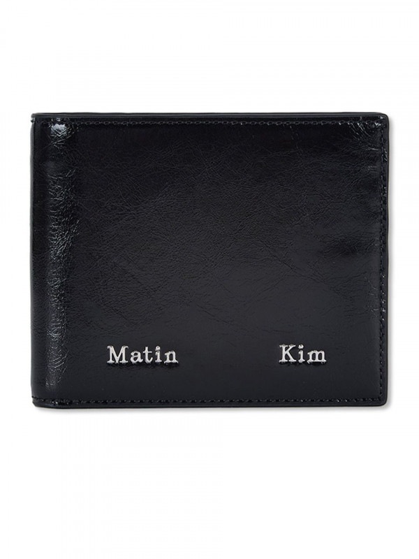 STEEL LOGO BUSINESS WALLET IN BLACK