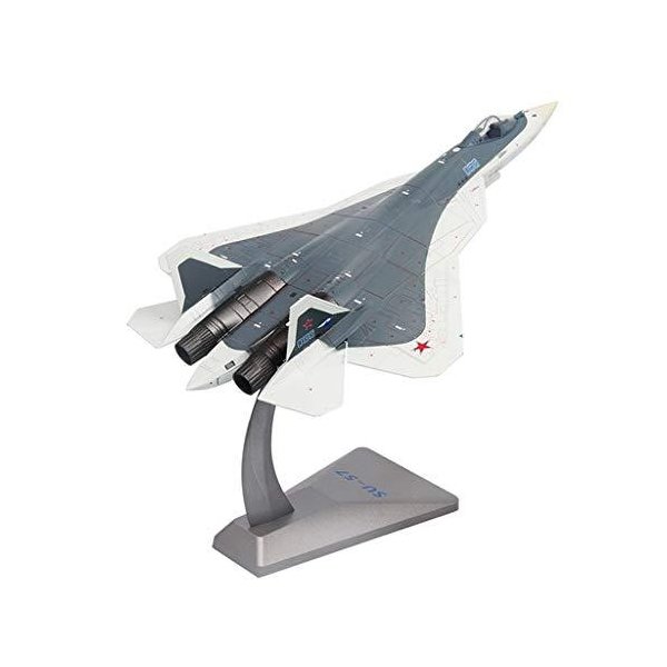 B Blesiya 1/72 Scale Russian Su-57 Fighter Aircraft Diecast Alloy Military Model & Stand for Home Of