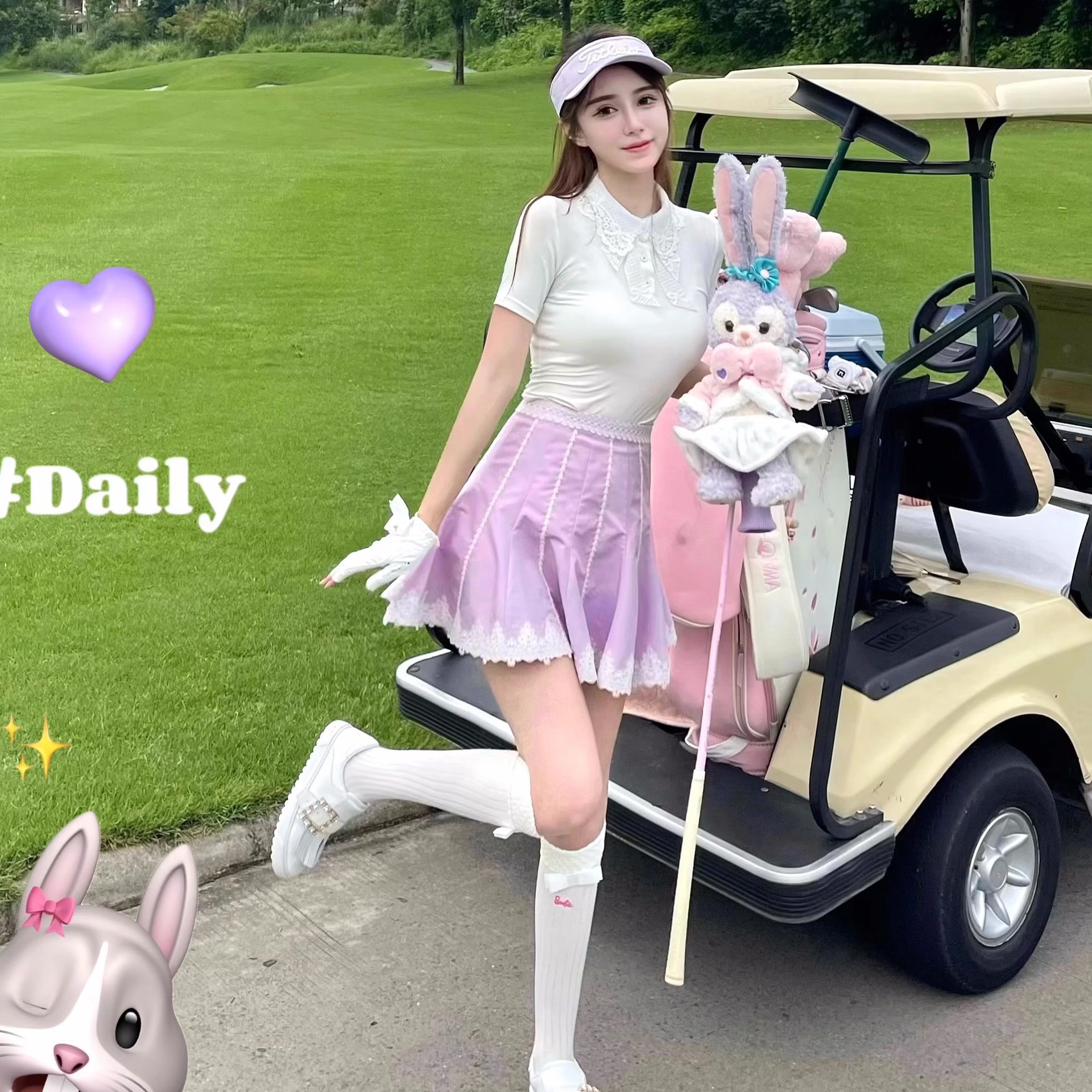 2025新作 ゴルフウェア 夏 半袖/スカート レディース スポーツ ゴルフスカート