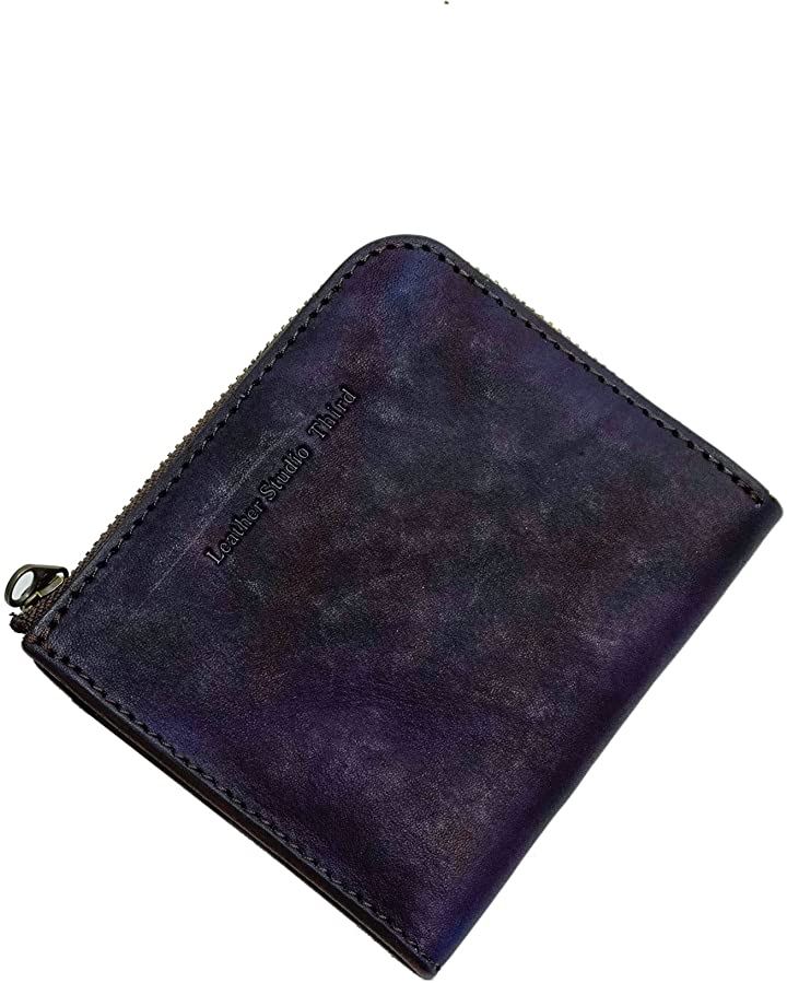 日本人気超絶の コンパクト財布 日本製 本革 藍染 福山レザー(濃藍) その他 財布・ポーチ