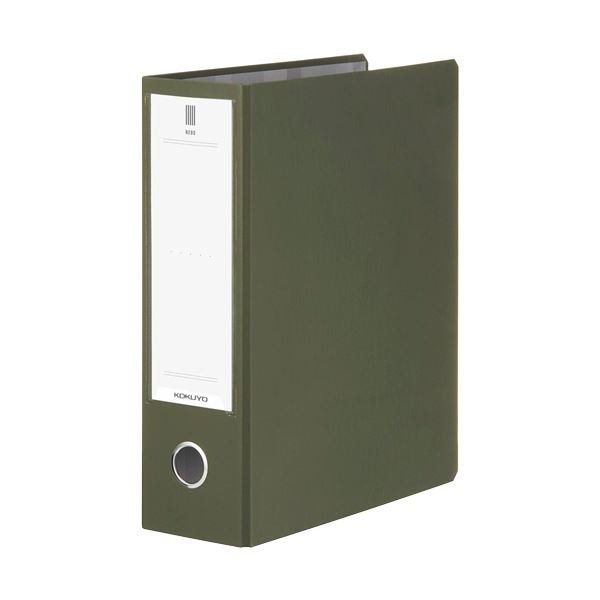 (まとめ) コクヨ チューブファイル(NEOS)A4タテ 800枚収容 80mmとじ 背幅95mm オリーブグリーン フ-NE680DG 1冊 (×10セット)