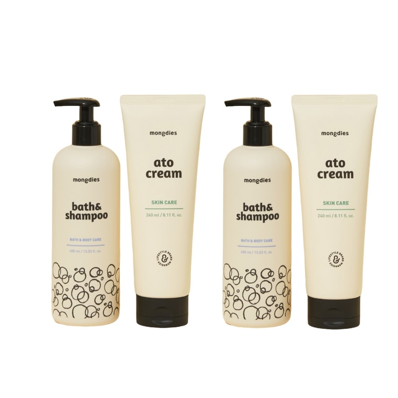 [2+2]モンディエスベビー新生児シャンプーボディウォッシュ幼児ベビーおむつ保湿クリームセット