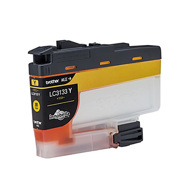 （まとめ）ブラザー インクカートリッジ イエロー大容量 LC3133Y 1個 (×2セット)