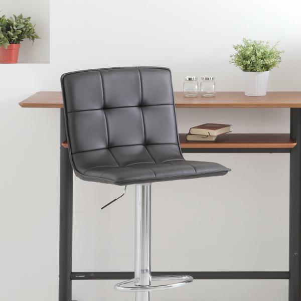 カウンターチェア 昇降式 白 ホワイト 黒 ブラック スツール モダン スタイリッシュ シンプル おしゃれ クール 足置き 背もたれ 椅子 チェアー ハイスツール